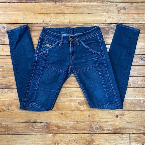 G-star Elva tapered leg jeans mid rise skinny blue - Picture 1 of 12